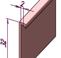 Плинтус Плинтус LA 32  для завода на стену RAL 7046 фото 1 | FLOORDEALER